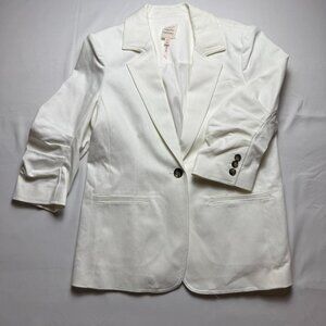 Cinq à Sept | Size 10 | Khloe White Denim Blazer | ($395)
